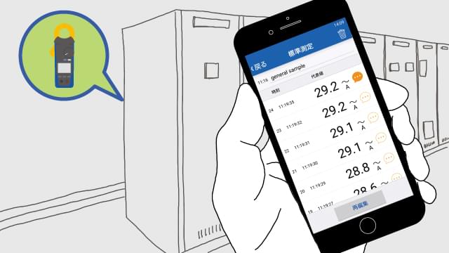 You can even read measured values from the back of a distribution panel.